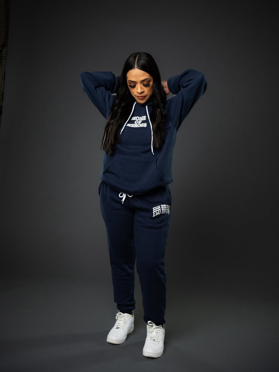 EgoDrvn Home Of Heros Navy Hoodie (Unisex) Made To Order