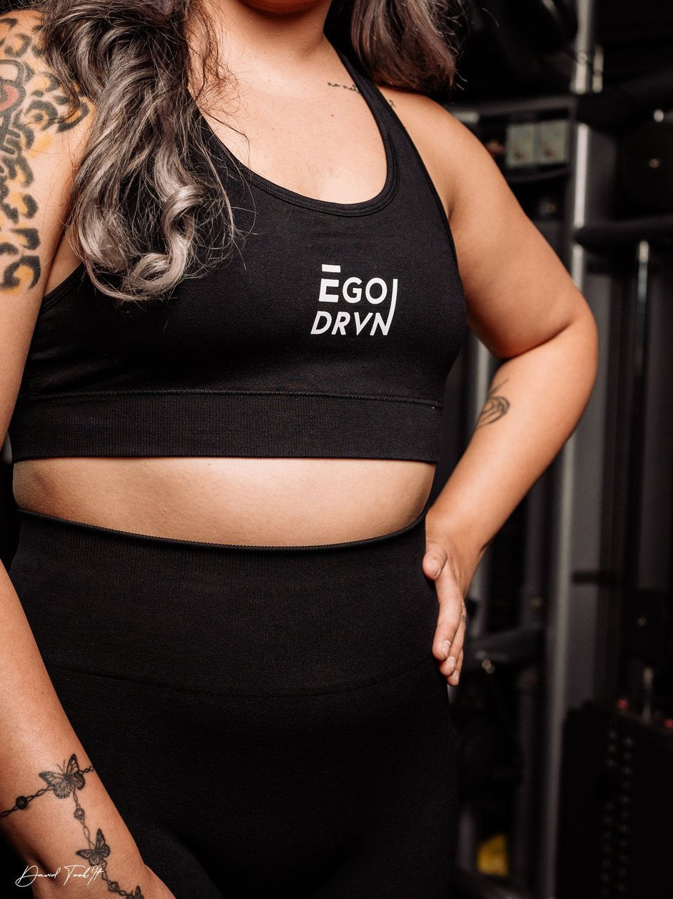 EgoDrvn Black Sports Bra